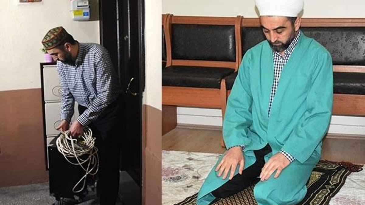 Din görevlisi komşularına evlerinde teravih namazı kıldırıyor