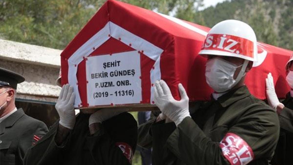 Şehit Piyade Uzman Onbaşı Gündeş Kahramanmaraş'ta son yolculuğuna  uğurlandı