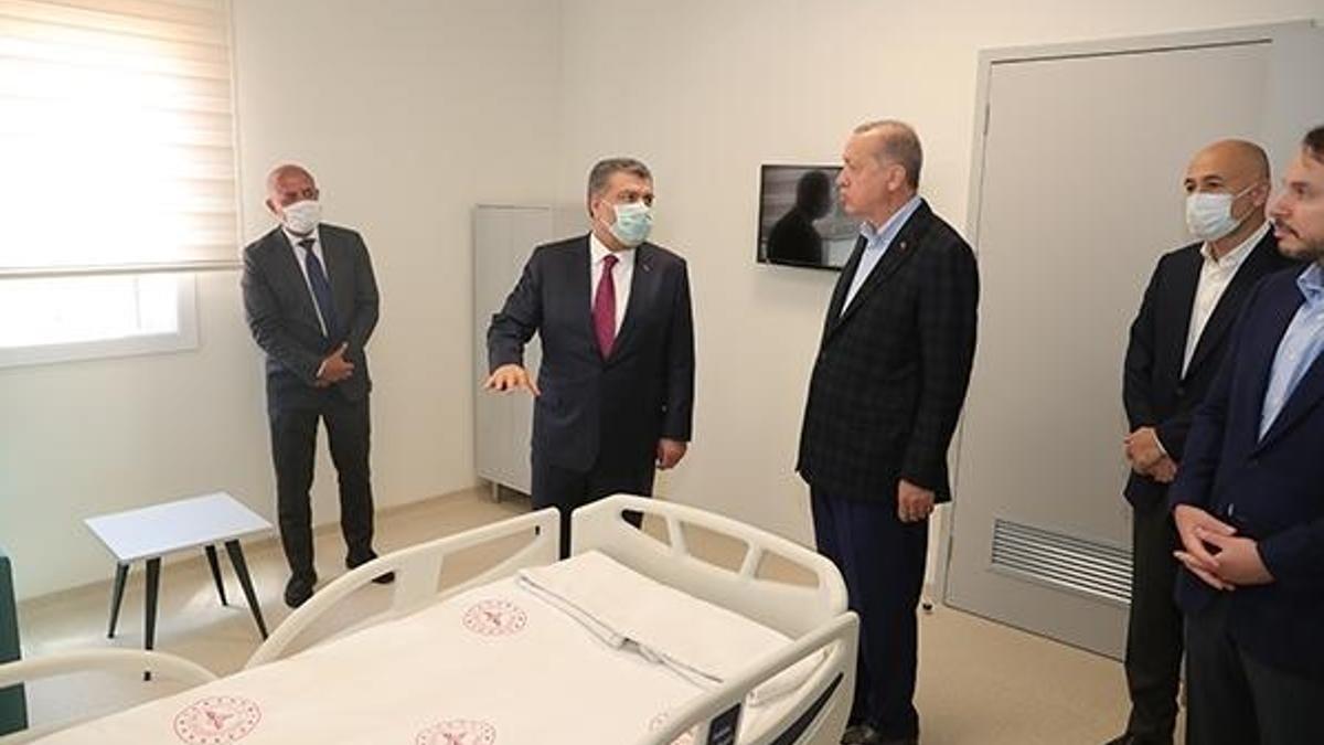 Cumhurbaşkanı Erdoğan, salgın hastanelerini inceledi