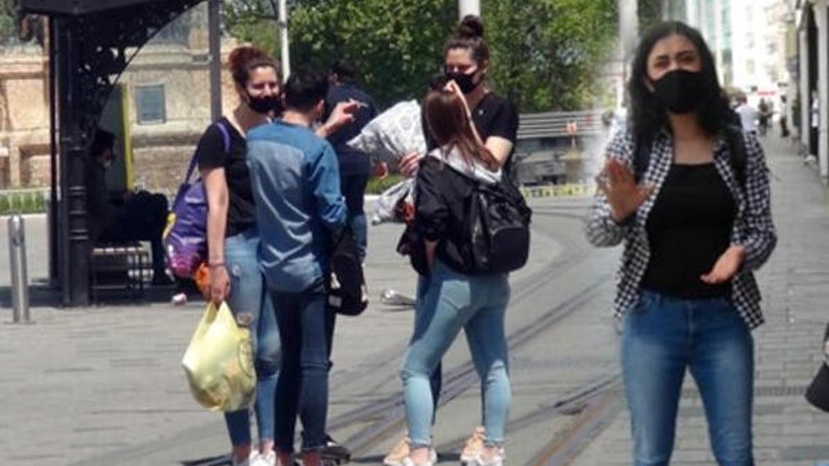 Taksim'de hareketli dakikalar! Normalleşme sürecini çok yanlış anladılar...