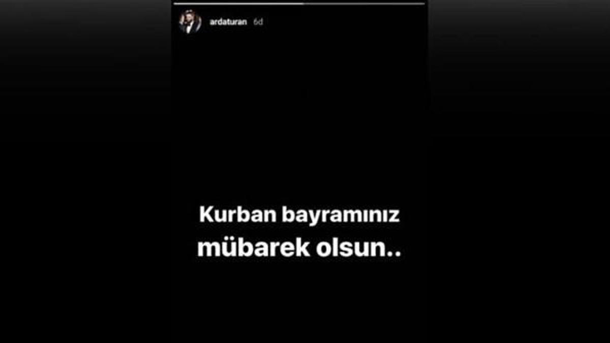 Arda ironi yaptı: Kurban Bayramınız mübarek olsun...