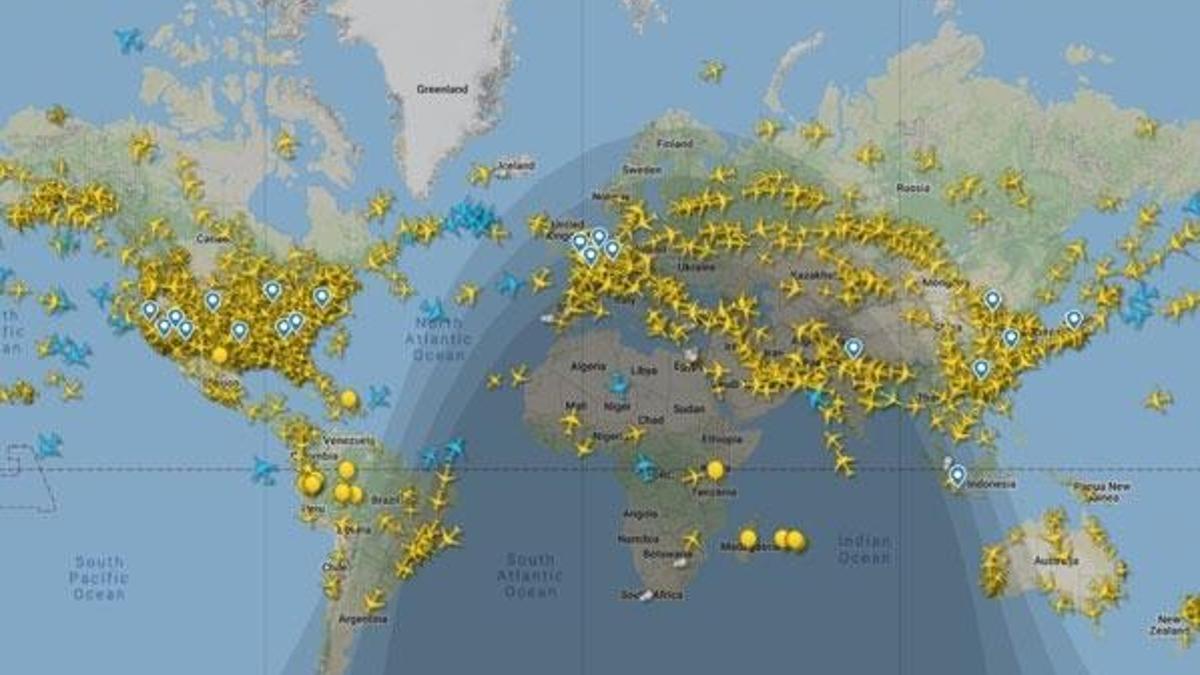 Dünyada günlük uçuş trafiği 22 Mart sonrası ilk kez 100 bini geçti