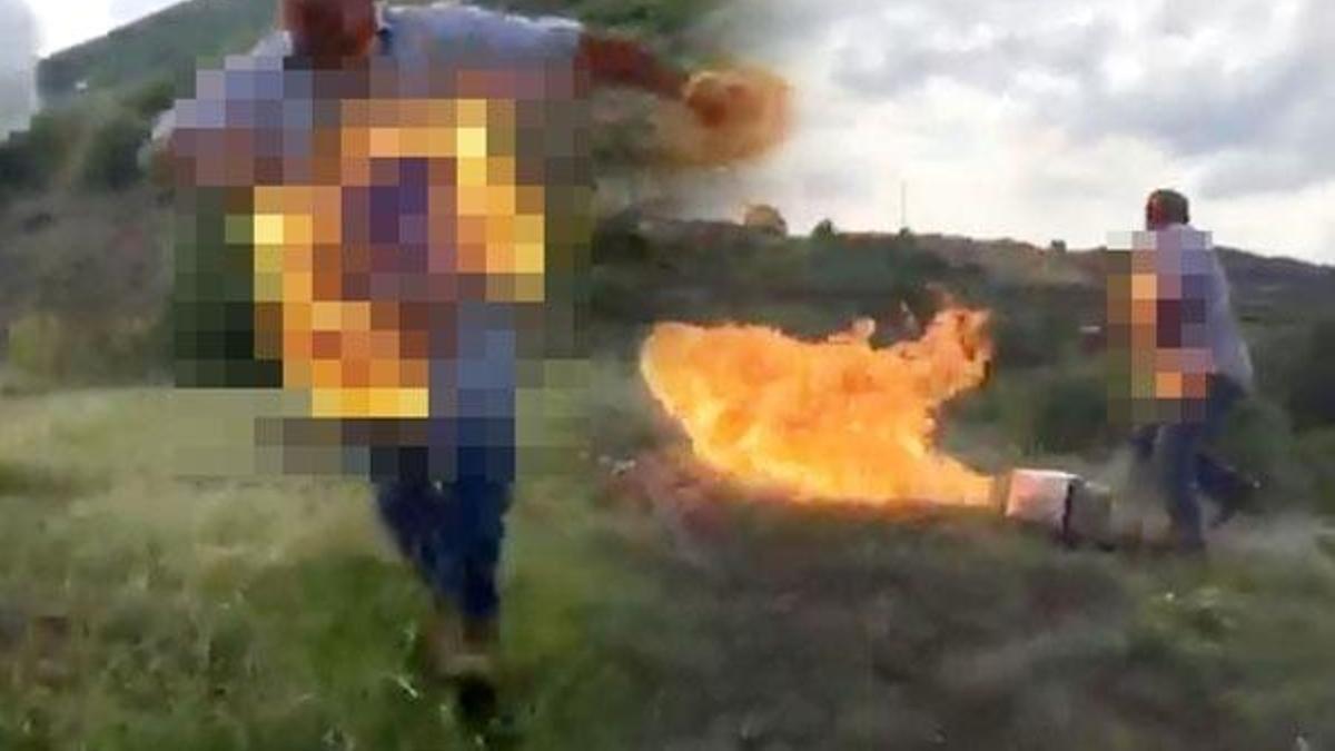 Korkunç olay! Teslim olmamak için kendini ateşe verdi