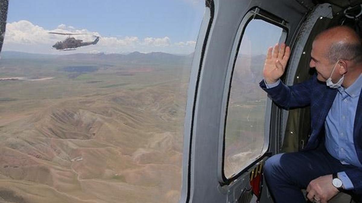 Bakan Soylu, İran sınırında incelemelerde bulundu