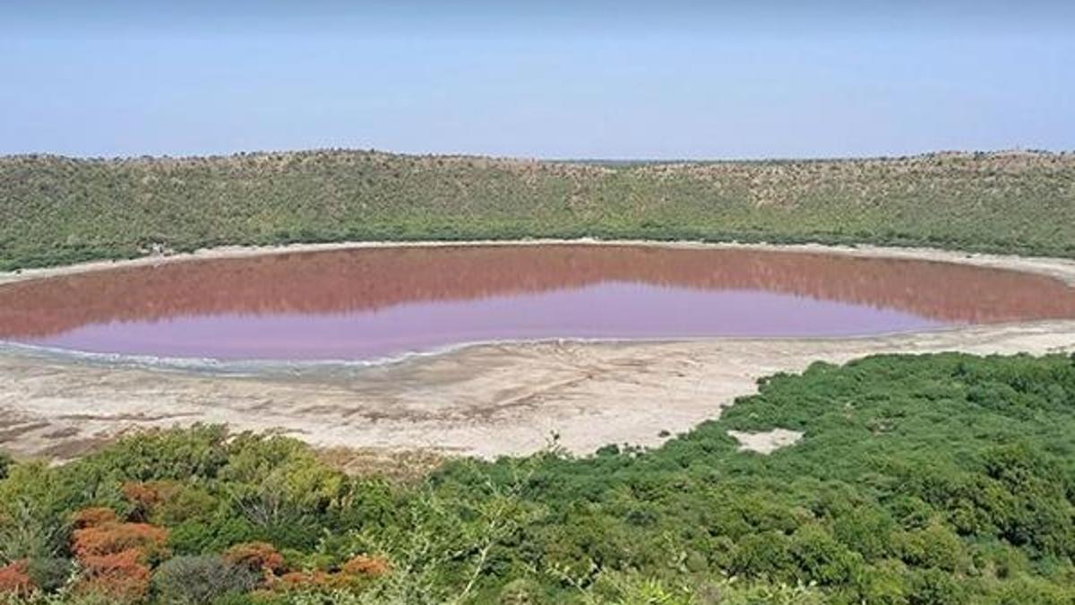 Hindistan’da 50 bin yıllık Lonar Gölü pembeye döndü