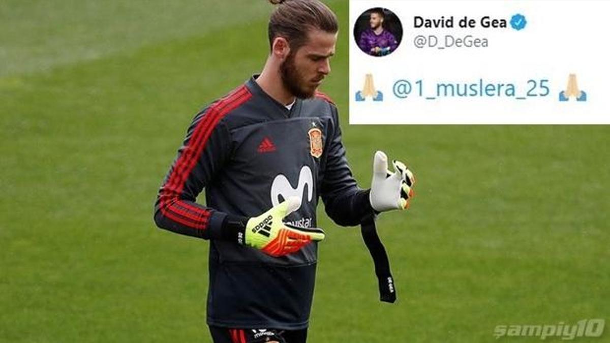 David de Gea'dan Fernando Muslera'ya geçmiş olsun mesajı