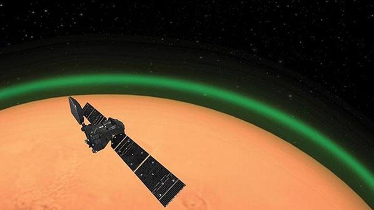 Mars atmosferinde yeşil ışık keşfedildi