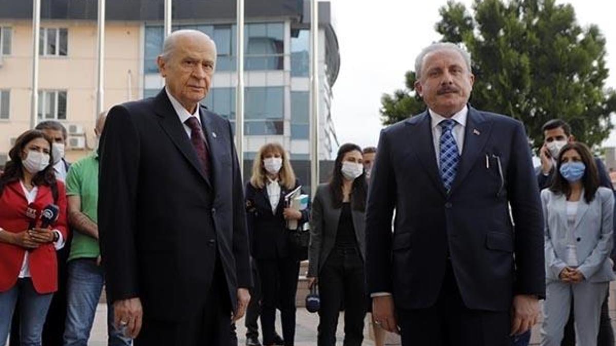 TBMM Başkanı Şentop'tan, Bahçeli'ye ziyaret