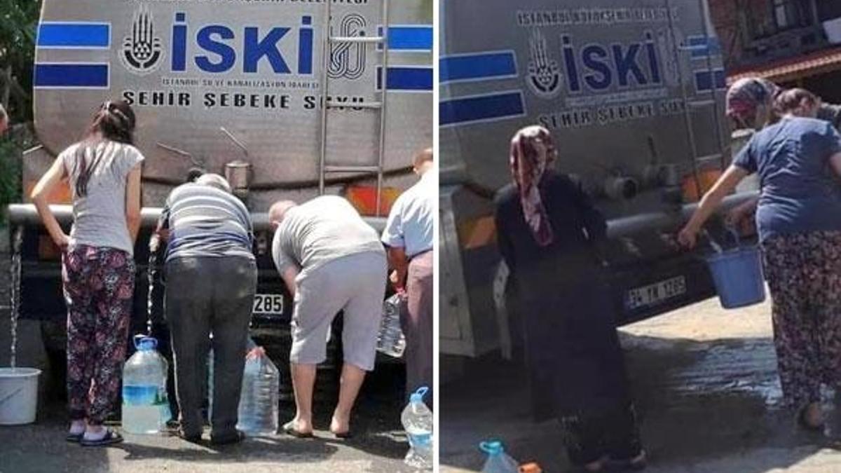 İstanbul'da bidonla su kuyruğu! Bakan Varank'tan olay gönderme!