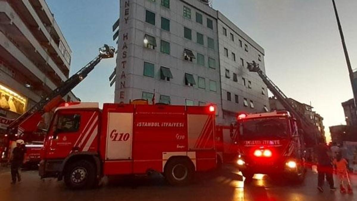 Esenler'de özel bir hastanede yangın