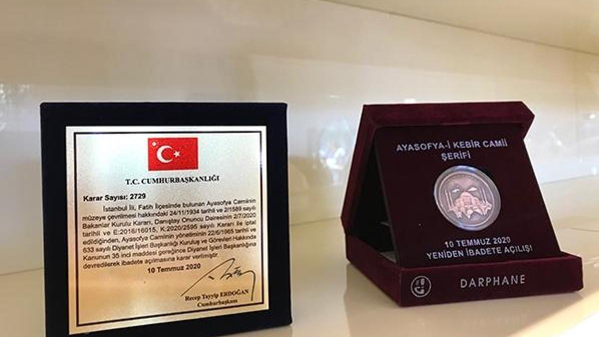 Ayasofya hatıra parası al! Ayasofya hatıra parası nasıl alınır? Darphane Ayasofya Cami hatıra parası satışa çıktı!