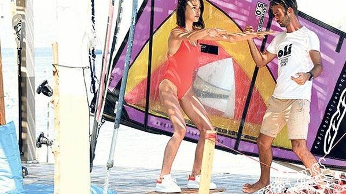 Aslıhan Karalar denge tahtasında
