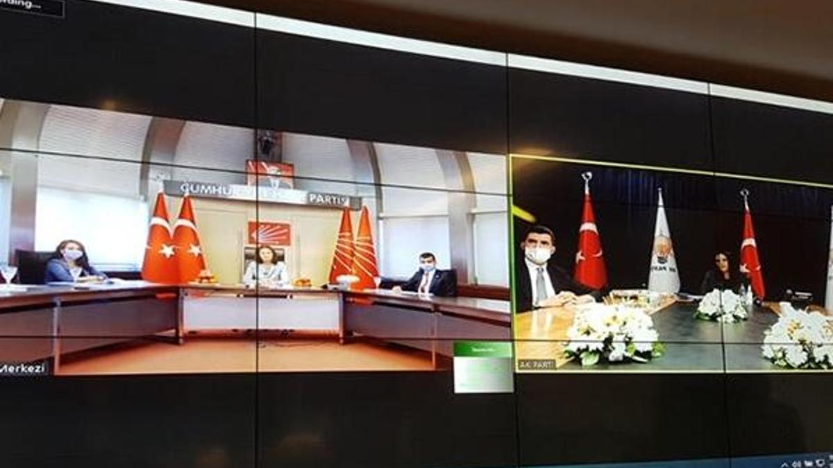 Siyasi parti heyetleri, video konferansla bayramlaştı