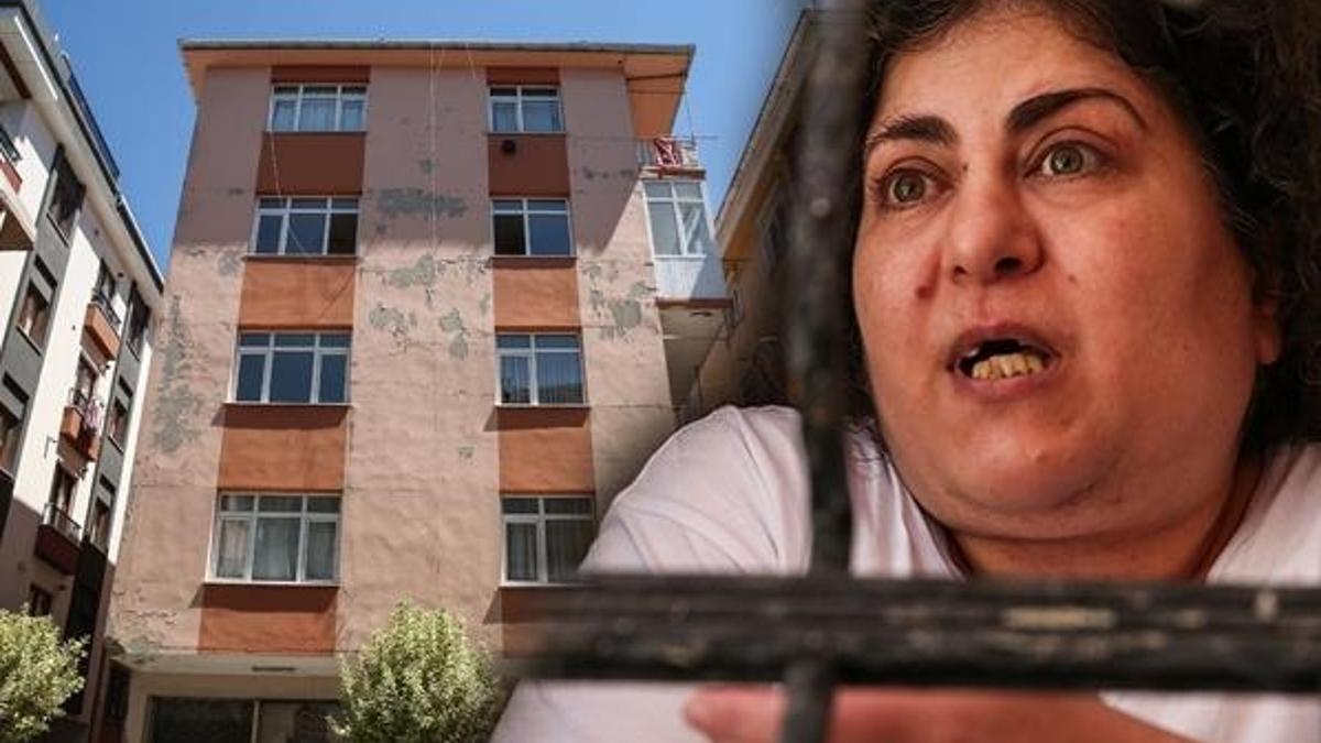 Güngören'de korku apartmanı! Adeta ortadan ayrılacak gibi...