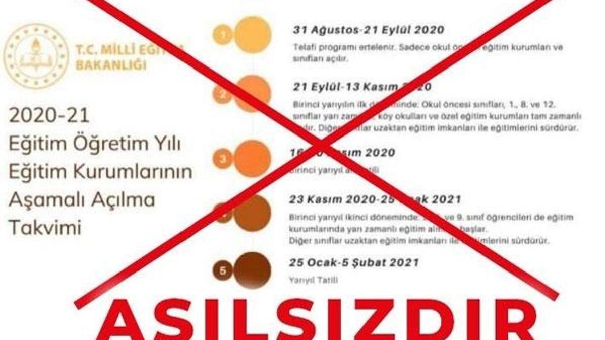 MEB'den flaş yeni öğretim yılı açıklaması! Asılsızdır