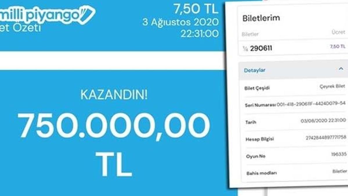 Milli Piyango geleneği devam ediyor! Kendi kombinasyonunu oluşturup 750.000 TL kazandı