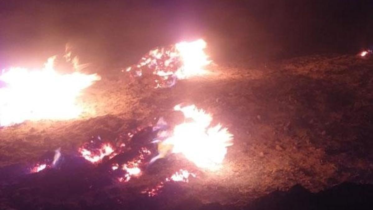 Manisa'da meteor düştü iddiası! Büyük yangın çıktı