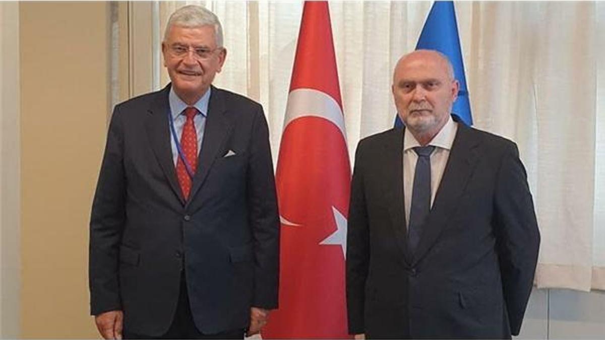 Volkan Bozkır, Türkiye'nin BM Daimi Temsilcisi Sinirlioğlu ile görüştü