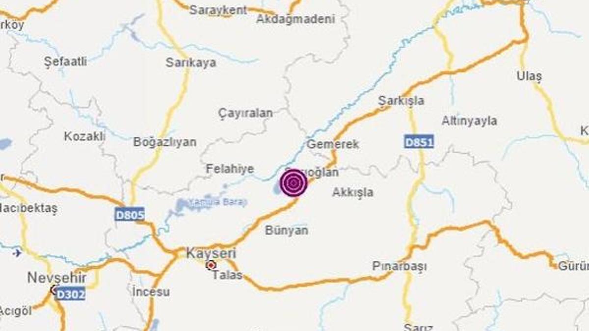 Kayseri'de deprem! Gelen ilk bilgiler...
