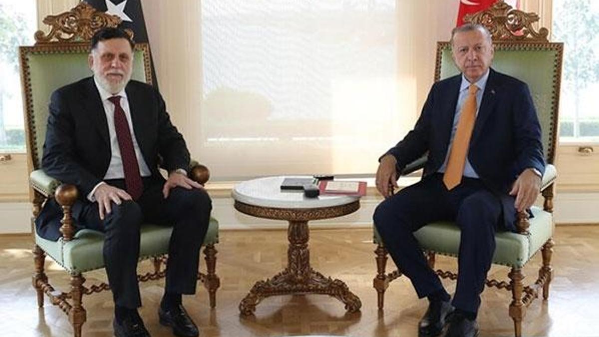 Cumhurbaşkanı Erdoğan'ın Libya Başbakanı Fayiz es-Serrac'ı kabul etti