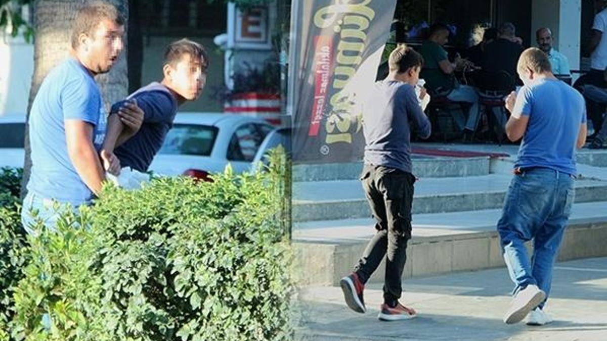 Ayakta duramayan gençler görenleri tedirgin etti! Kimseye aldırmadılar