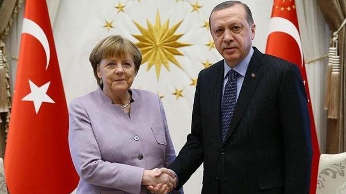 Cumhurbaşkanı Erdoğan, Almanya Başbakanı Merkel ile görüştü