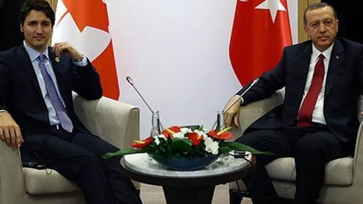 Cumhurbaşkanı Erdoğan, Kanada Başbakanı Trudeau ile görüştü