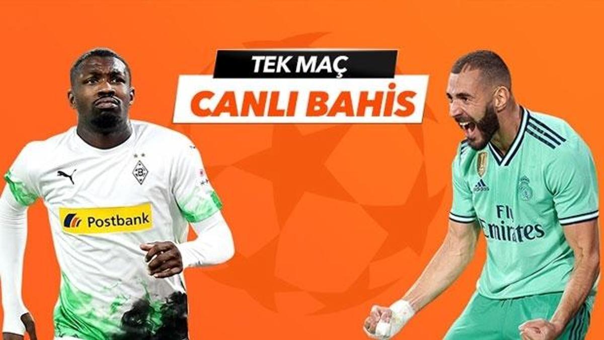 M'Gladbach - Real Madrid maçı Tek Maç ve Canlı Bahis seçenekleriyle Misli.com’da