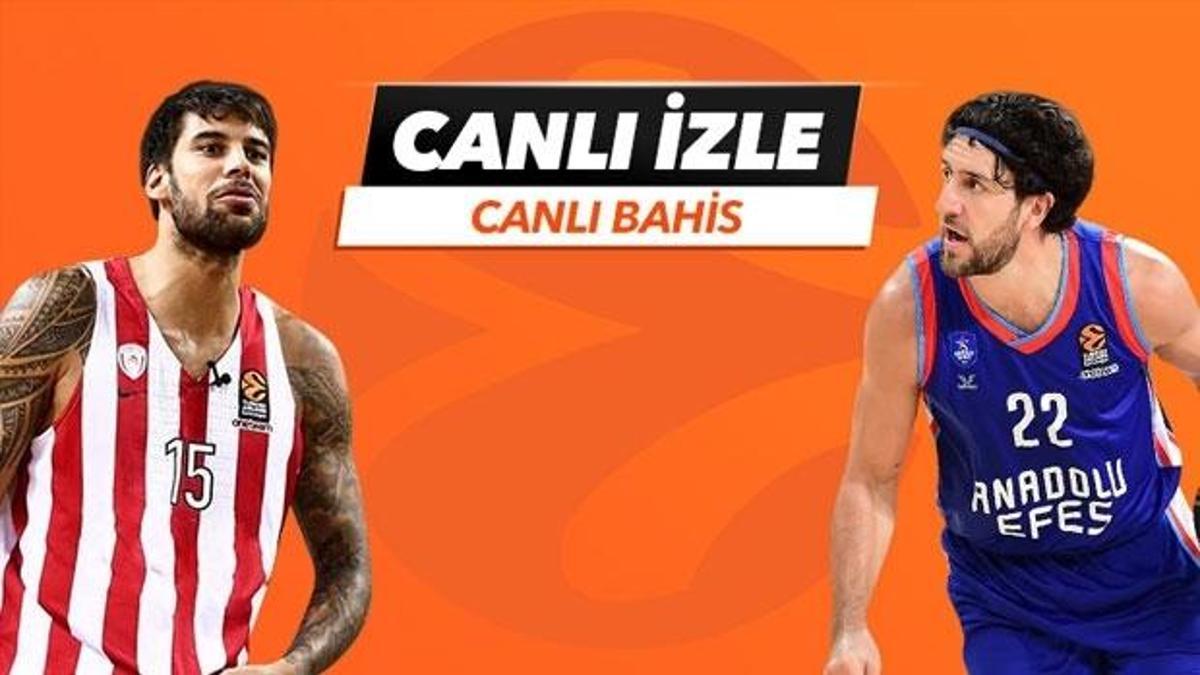 Olympiakos BC - Anadolu Efes maçı Tek Maç ve Canlı Bahis seçenekleriyle Misli.com’da