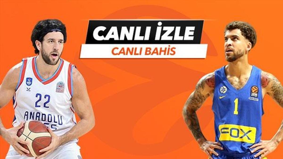 Anadolu Efes - Maccabi Tel Aviv maçı Tek Maç ve Canlı Bahis seçenekleriyle Misli.com’da