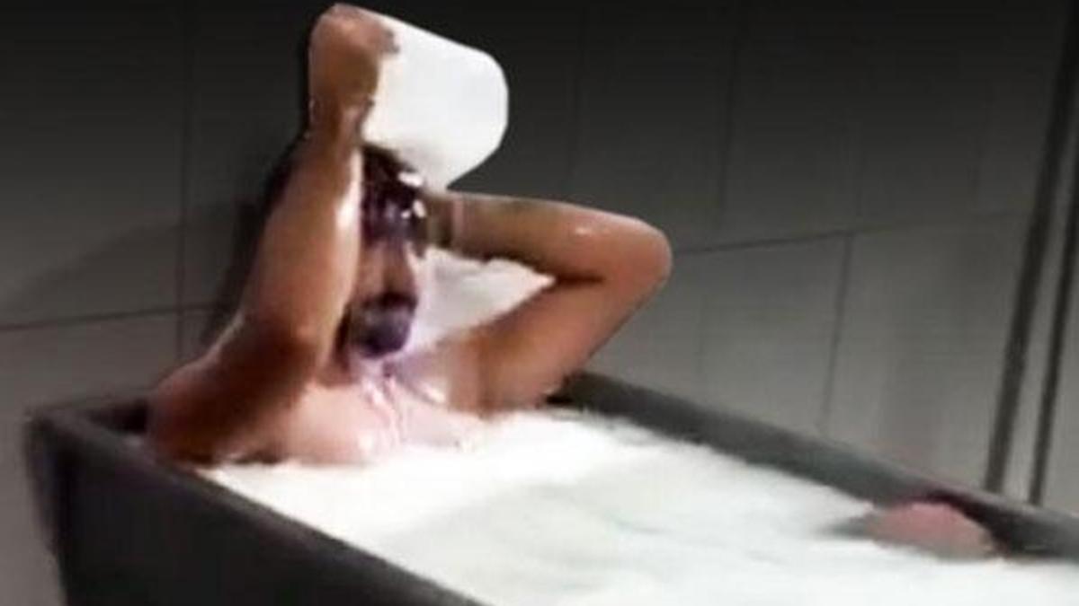 Süt banyosu yaptı! Skandal görüntüler sonrası ifadesi ortaya çıktı