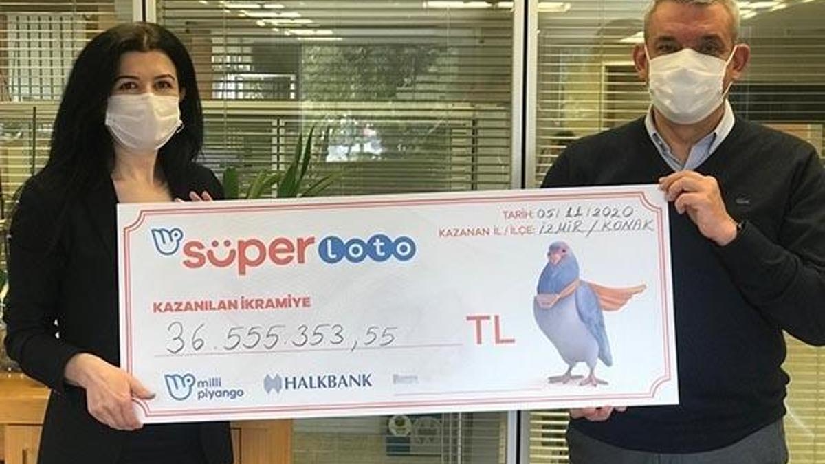 Süper Loto'dan 36.55 milyon lira kazanan talihli çekini aldı