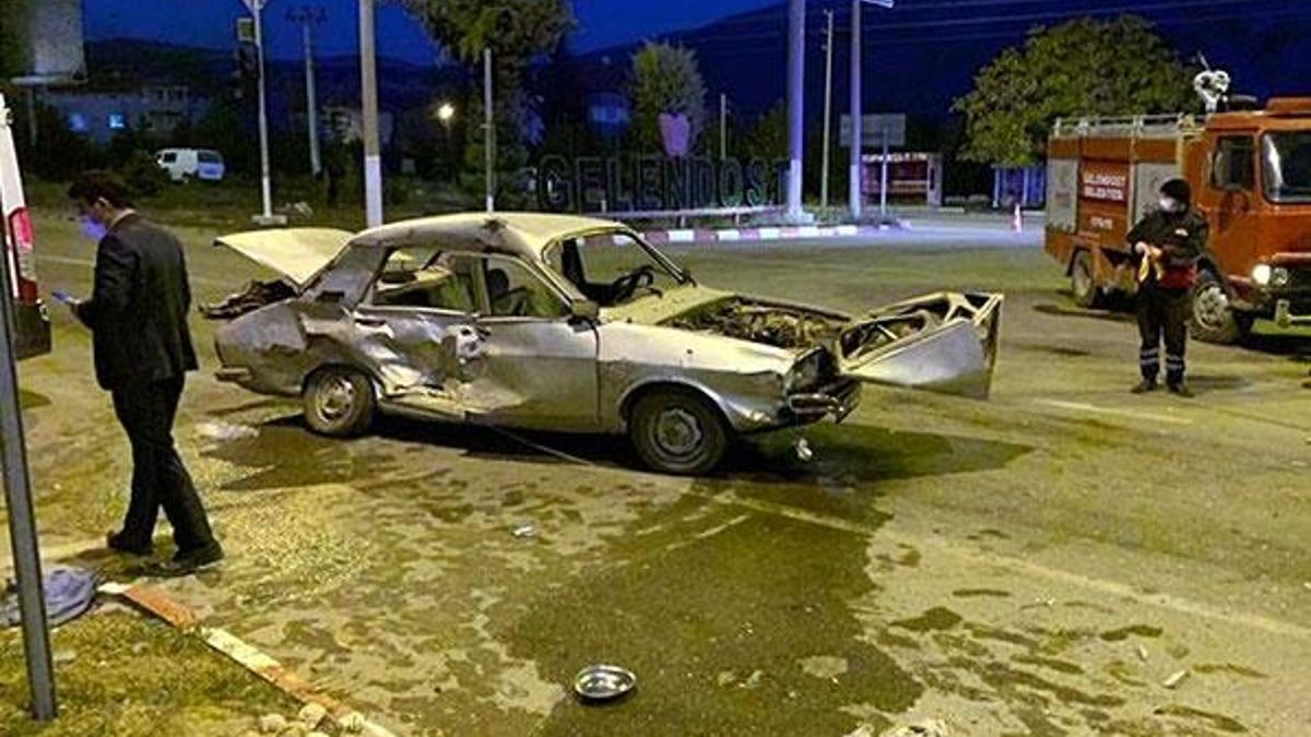 Otomobille kamyonet çarpıştı: 1 ölü, 5 yaralı