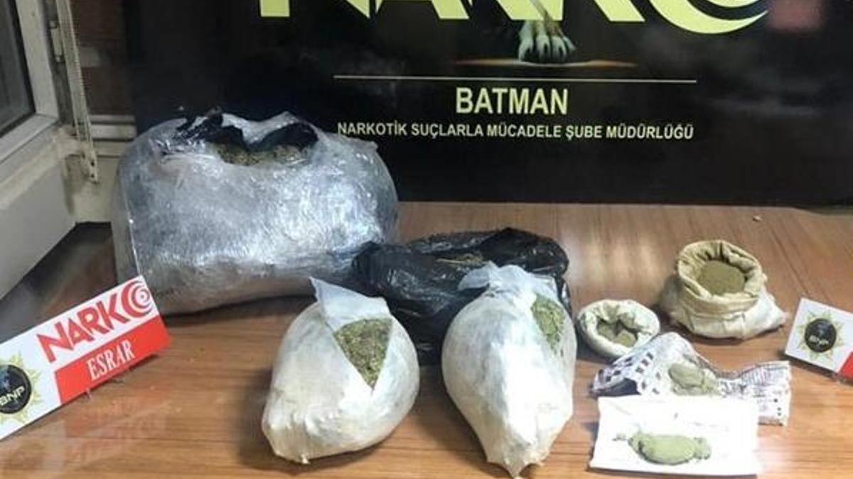 Batman’da 7 kilo esrar ele geçirildi!