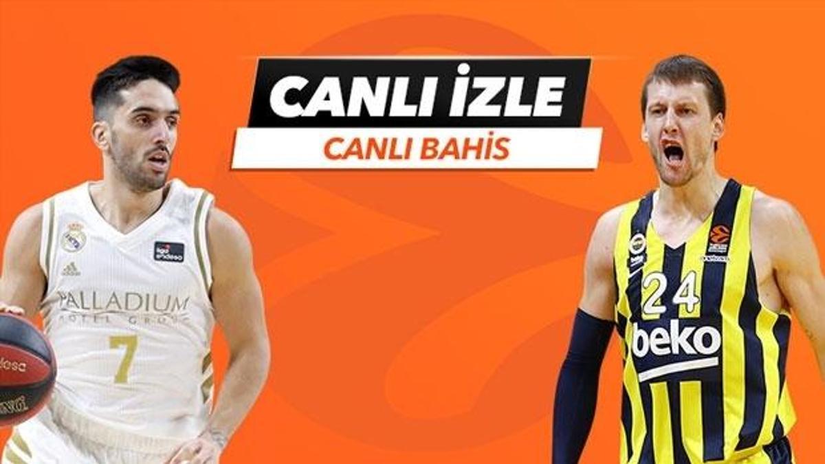 Real Madrid - Fenerbahçe Beko maçı Tek Maç ve Canlı Bahis seçenekleriyle Misli.com’da