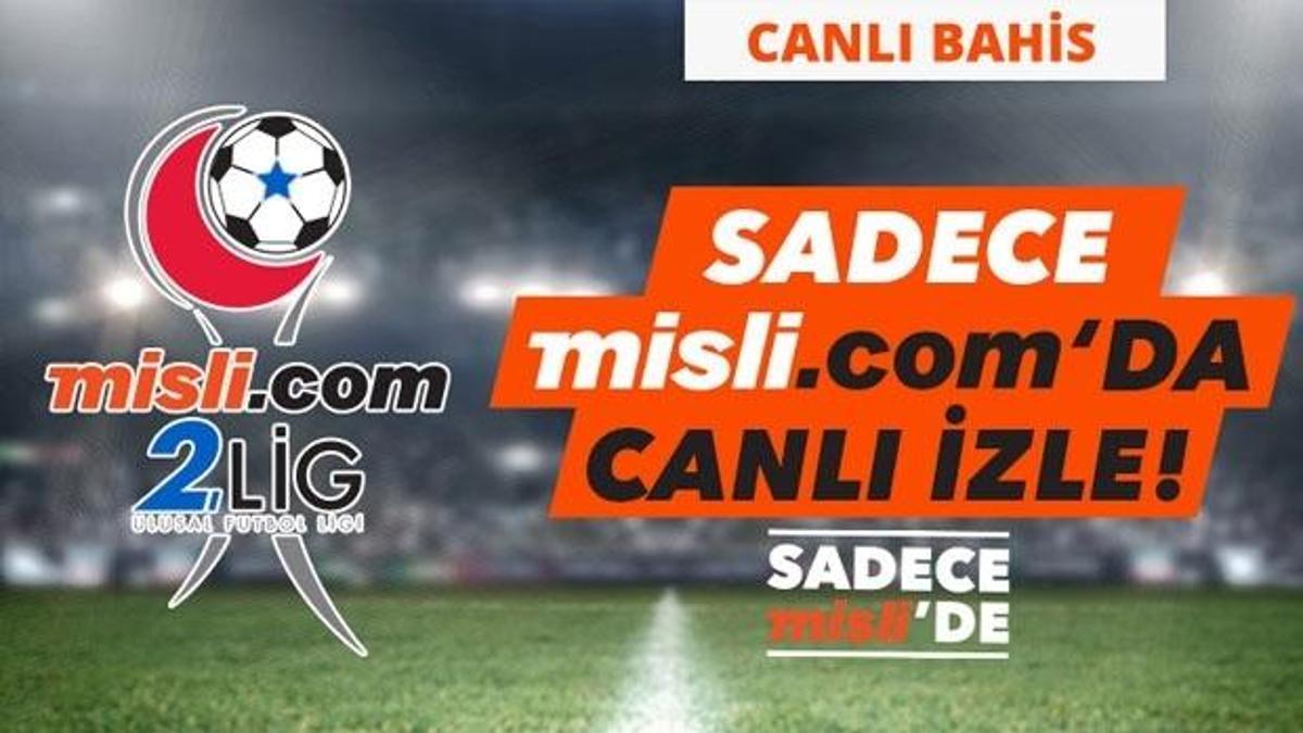 Misli.com 2. Lig Canlı Yayınları ve Canlı İddaa (9 Aralık)