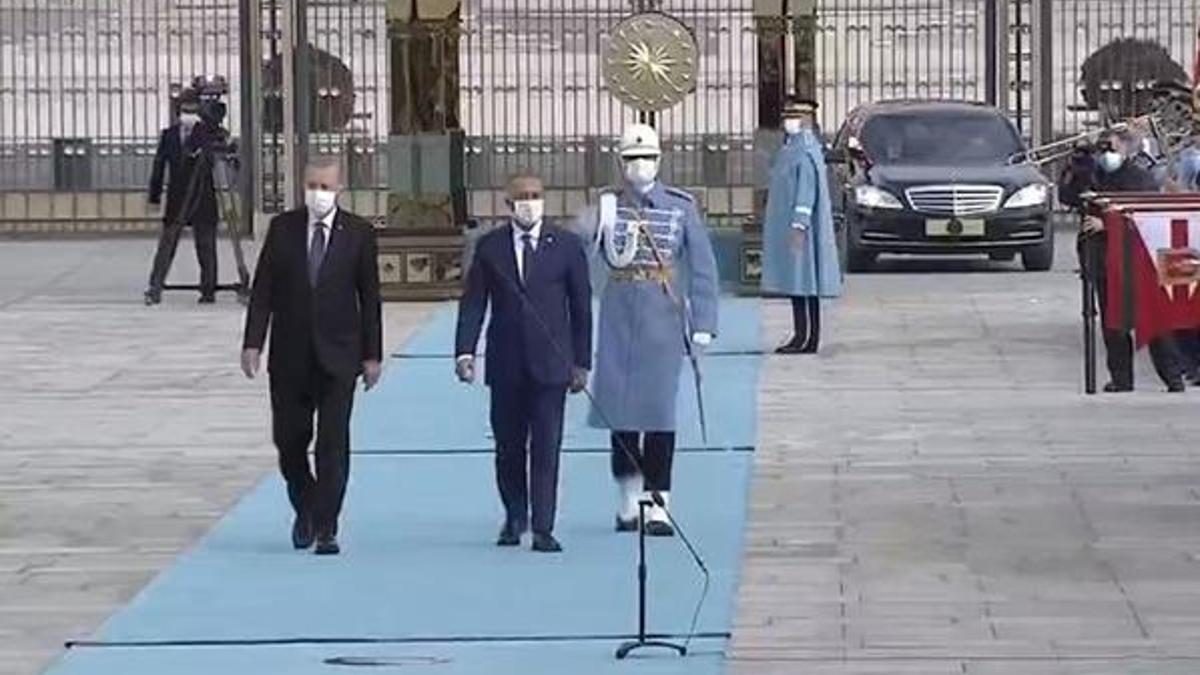 Cumhurbaşkanı Erdoğan Irak Başbakanı Kazımi'yi resmi törenle karşıladı