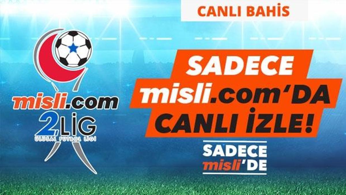 Misli.com 2. Lig Canlı Yayınları ve Canlı İddaa (23 Aralık)