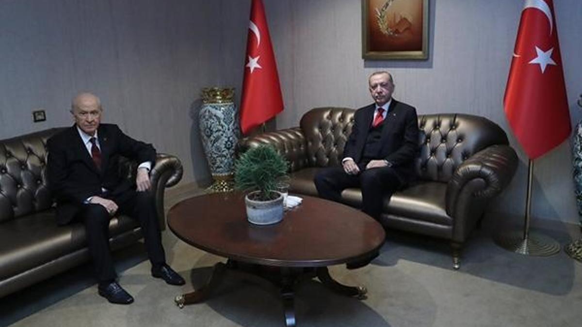 Cumhurbaşkanı Erdoğan, MHP lideri Bahçeli ile bir araya geldi