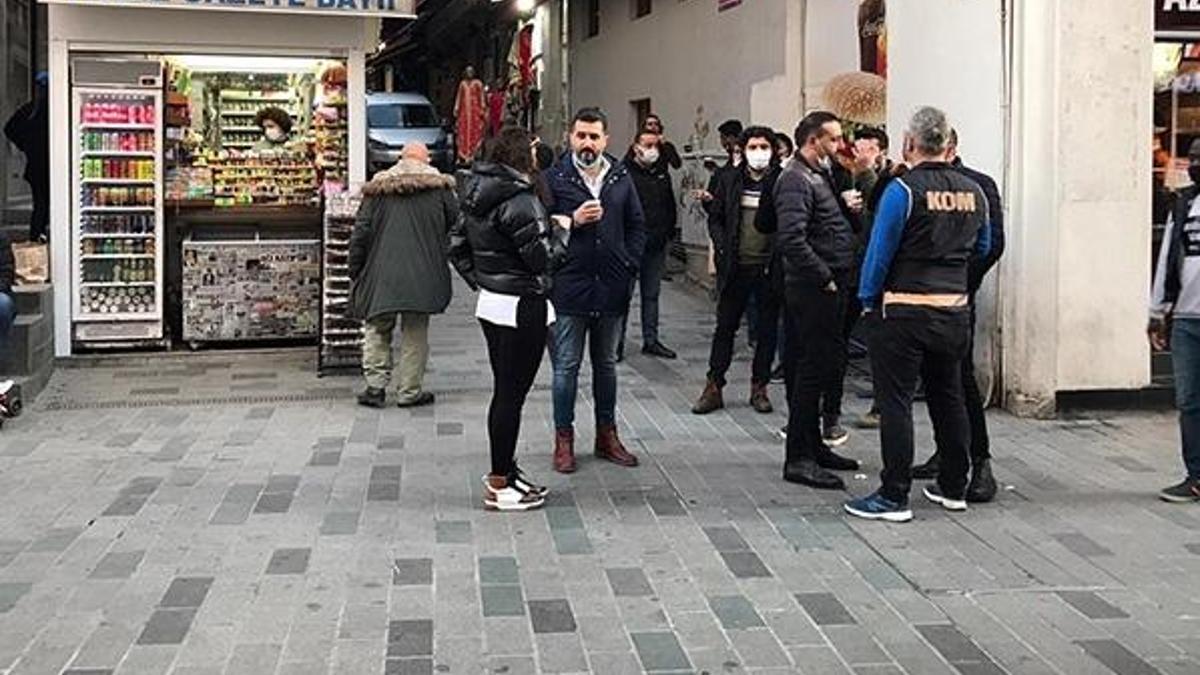 Kısıtlamaya saatler kala İstiklal Caddesi’nde güvenlik önlemi