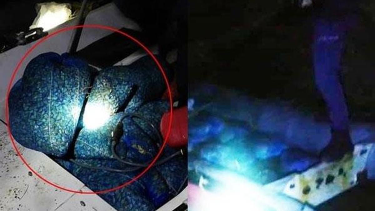 Terkedilmiş botta 1.5 ton kaçak midye ele geçirildi