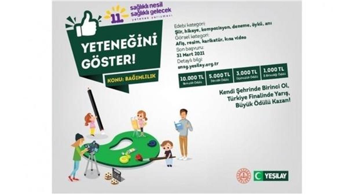 Sağlıklı Nesil Sağlıklı Gelecek yarışması başvuruları başladı! Yeşilay yetenek yarışması başvuru şartları, konusu ve linki…