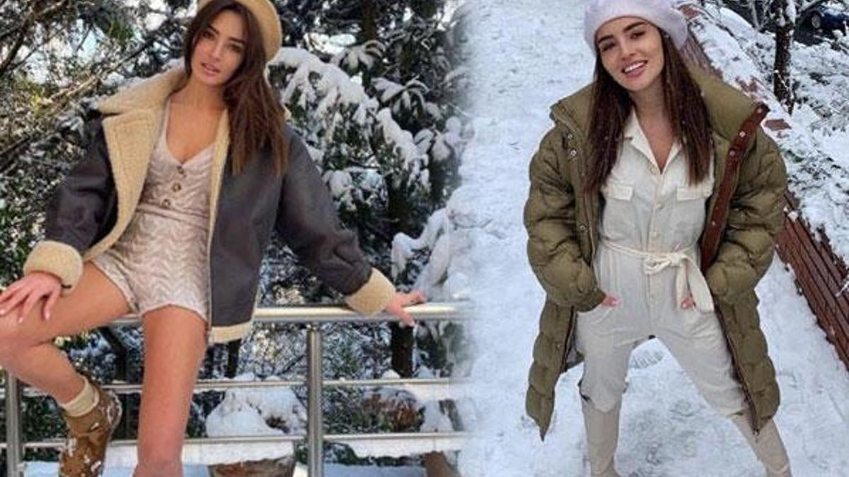 Zehra Yılmaz'ın kar sevinci: Seni çok bekledim