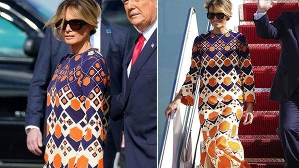 Dünya bunu konuşuyor! Melania Trump'ın elbisesi damga vurdu