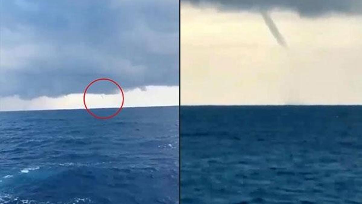 Antalya'da çıkan hortum korkuttu! İşte o anlar...