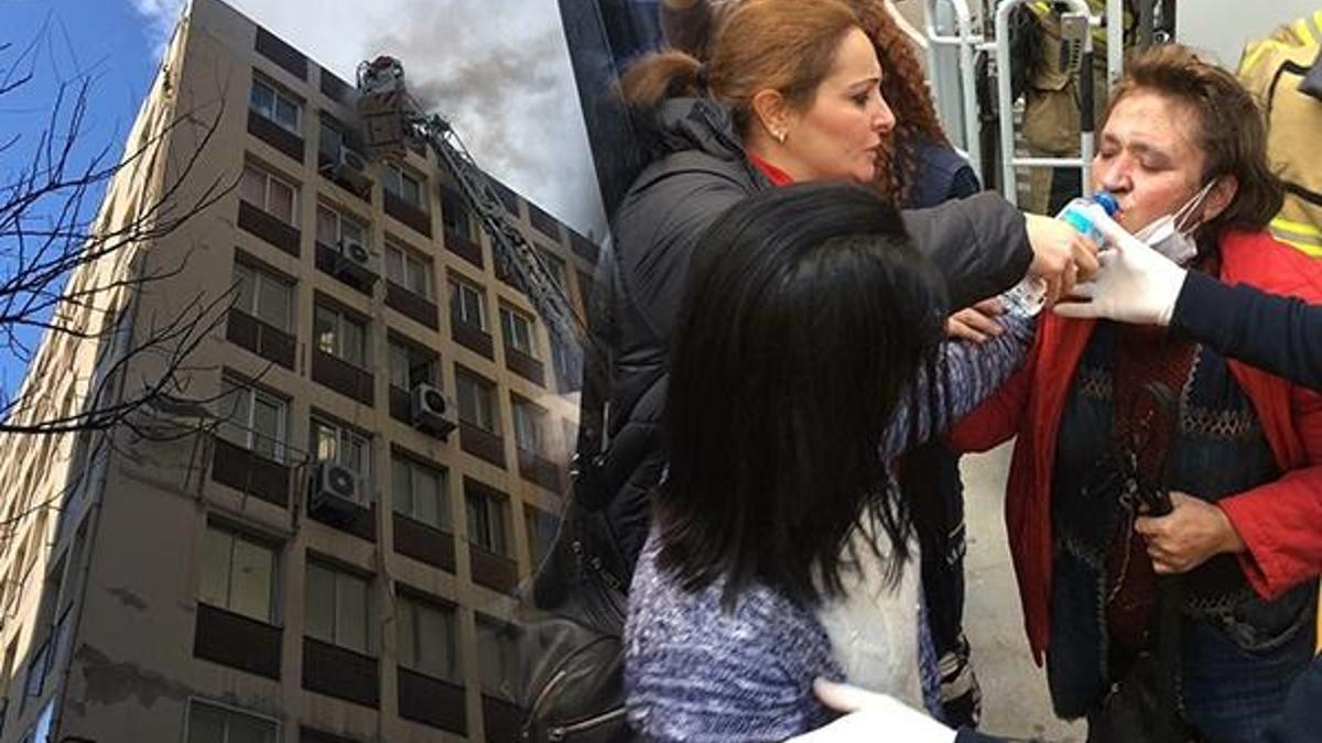 Gelinlikçide korku dolu anlar! Mahsur kaldı, itfaiye harekete geçti