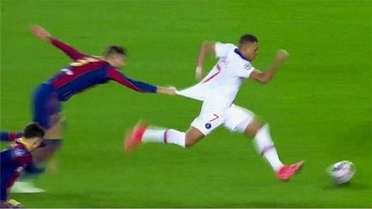 Pique Mbappe fırtınasına dayanamadı!
