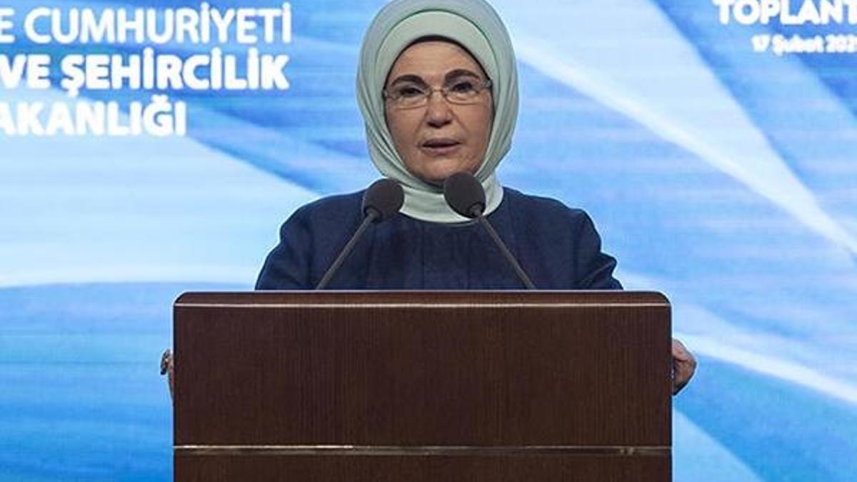 Emine Erdoğan, 'İklim Değişikliğiyle Mücadele Toplantısı'nda konuştu