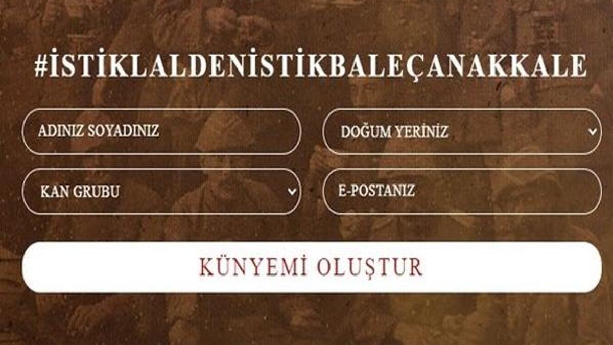 Çanakkale Savaşı hatıra künyesi oluşturma! Çanakkale şehitleri anısına hatıra künyesi nasıl yapılır? Çanakkale dijital savaş künyesini doldur