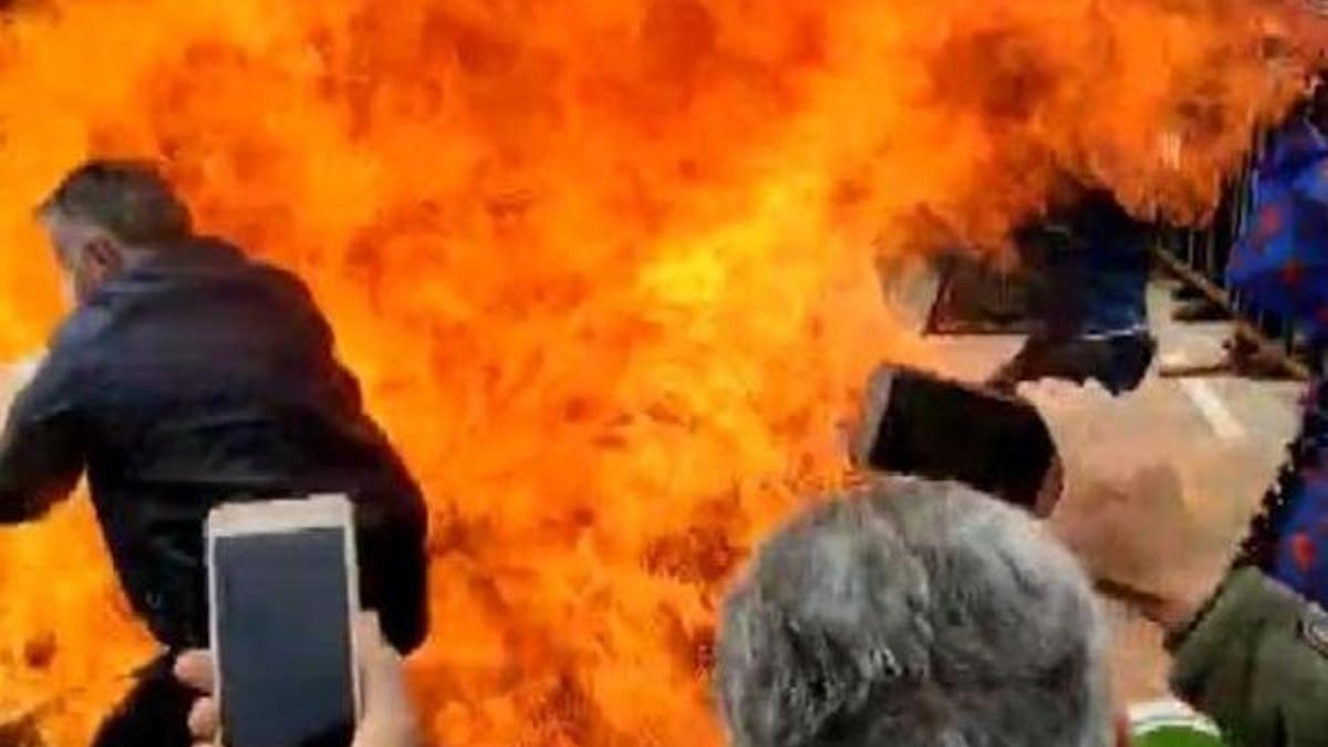 Nevruz kutlamasında korku! Bir anda parladı!